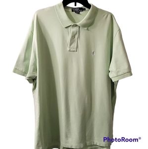 Polo By Ralph Lauren Polo Shirt Size XXL Short Sleeved Mint Green Dress Golf